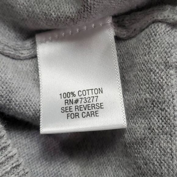 Croft & Barrow XL Gray Floral Cardigan Sweater - Picture 5 of 7